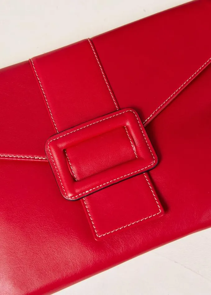 ALOHAS Bags Women The E 8211 Red Leather Handbag