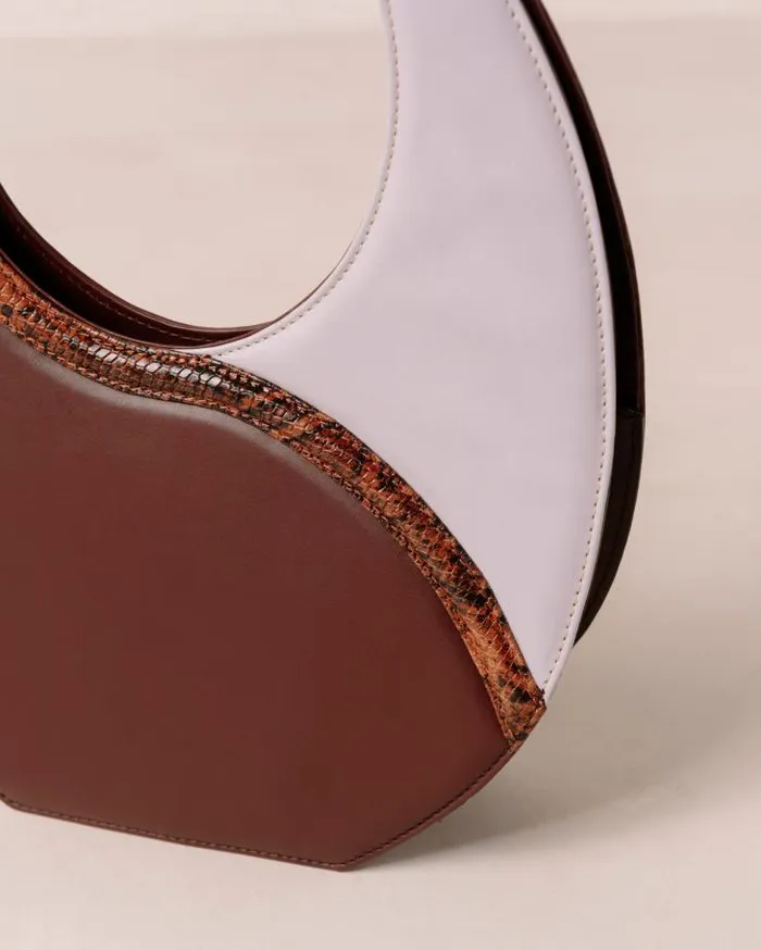 ALOHAS Bags Women The O Venti Indo 8211 Brown And Mauve Leather Bag