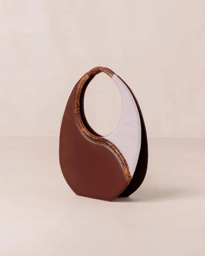 ALOHAS Bags Women The O Venti Indo 8211 Brown And Mauve Leather Bag