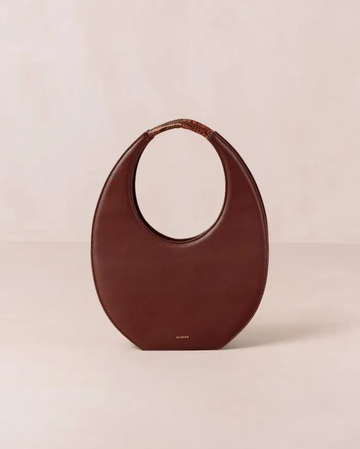 ALOHAS Bags Women The O Venti Indo 8211 Brown And Mauve Leather Bag