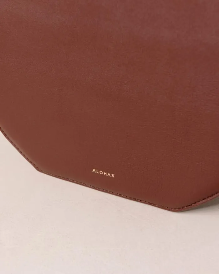 ALOHAS Bags Women The O Venti Indo 8211 Brown And Mauve Leather Bag