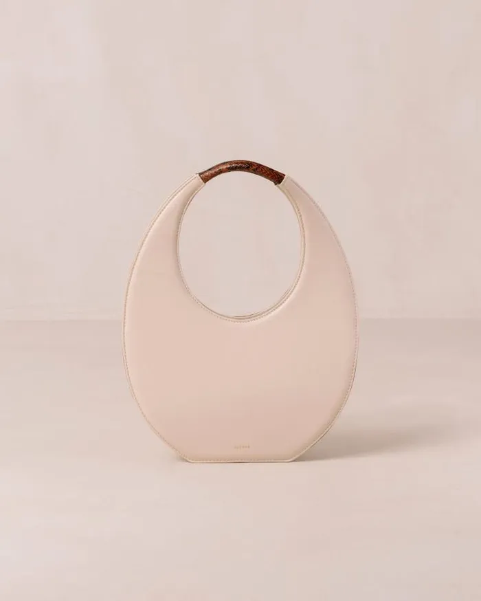 ALOHAS Bags Women The O Venti Indo 8211 Cream And Beige Leather Bag