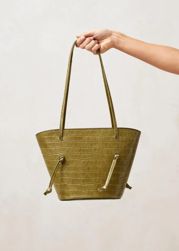 ALOHAS Bags Women The Tangle 8211 Green Croc Leather Shoulder Bag