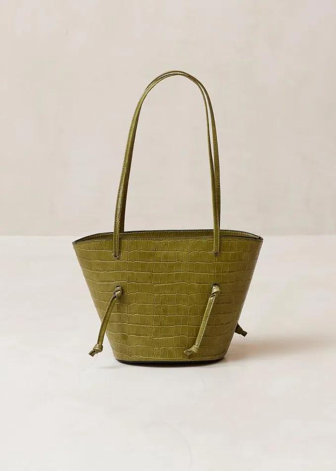 ALOHAS Bags Women The Tangle 8211 Green Croc Leather Shoulder Bag
