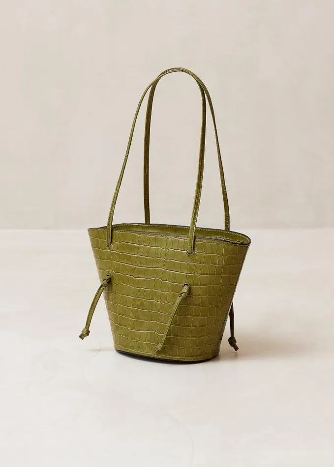 ALOHAS Bags Women The Tangle 8211 Green Croc Leather Shoulder Bag