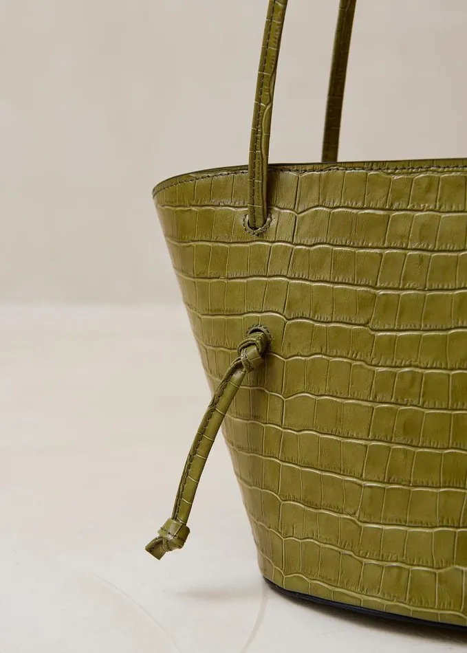 ALOHAS Bags Women The Tangle 8211 Green Croc Leather Shoulder Bag