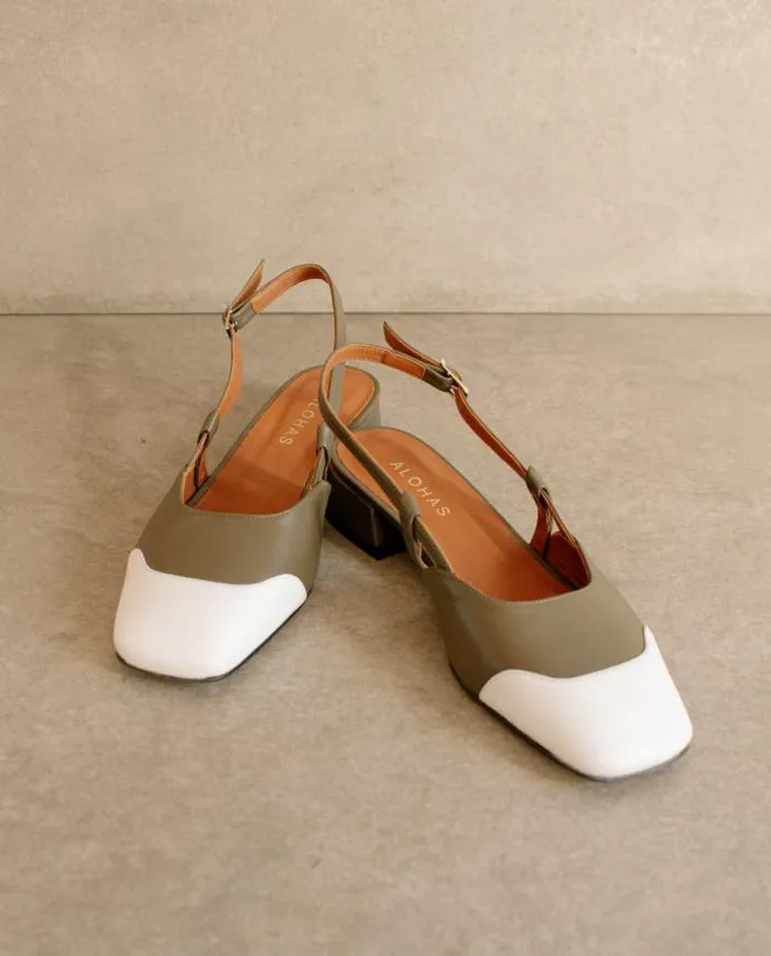 ALOHAS Ballet Flats Women Noah 8211 Green Leather Ballet Flats