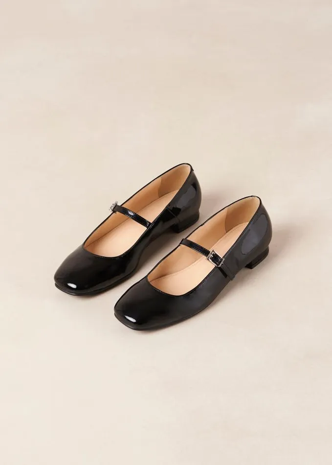ALOHAS Ballet Flats Women Por Do Sol 8211 Black Patent Ballet Pumps
