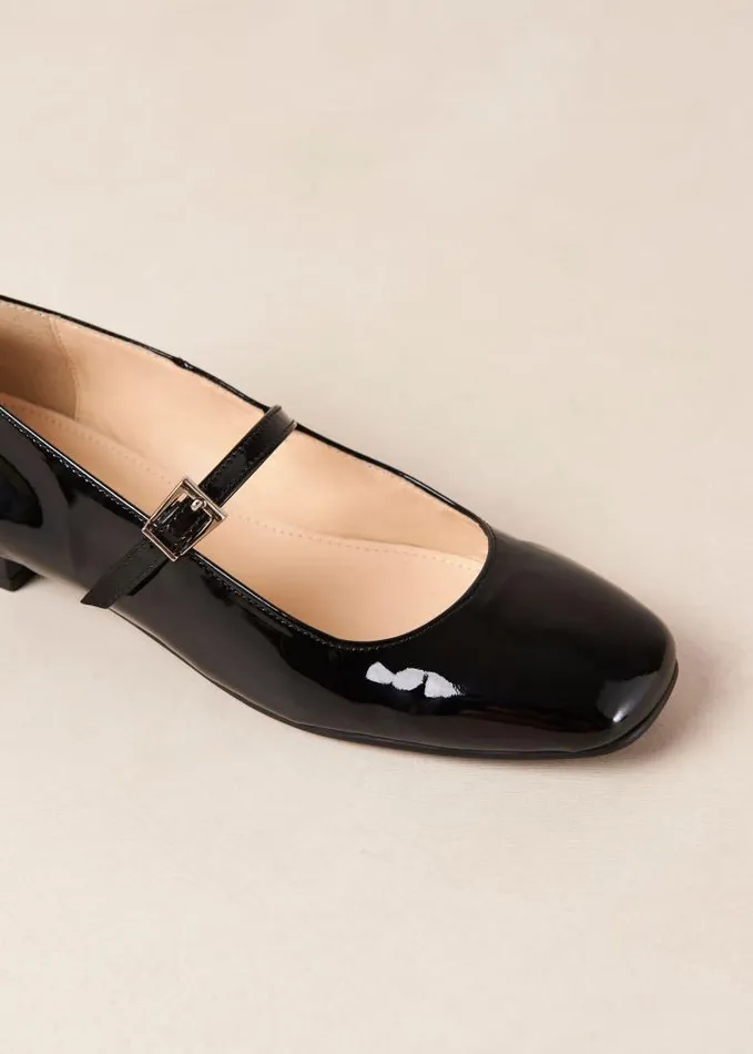 ALOHAS Ballet Flats Women Por Do Sol 8211 Black Patent Ballet Pumps