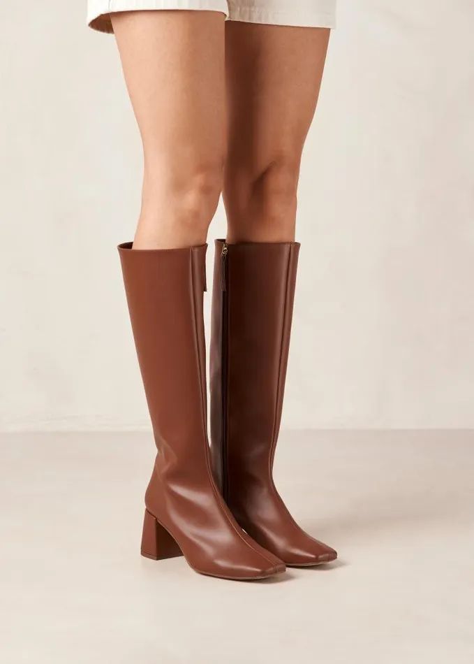 ALOHAS Boots Women Chalk 8211 Brown Vegan Leather Boots