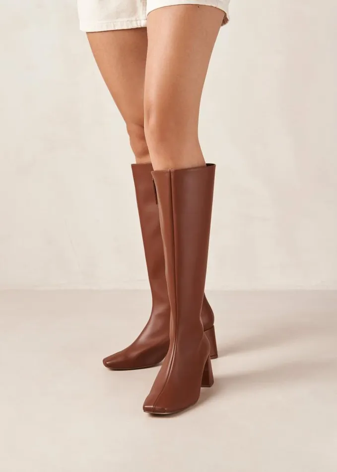 ALOHAS Boots Women Chalk 8211 Brown Vegan Leather Boots