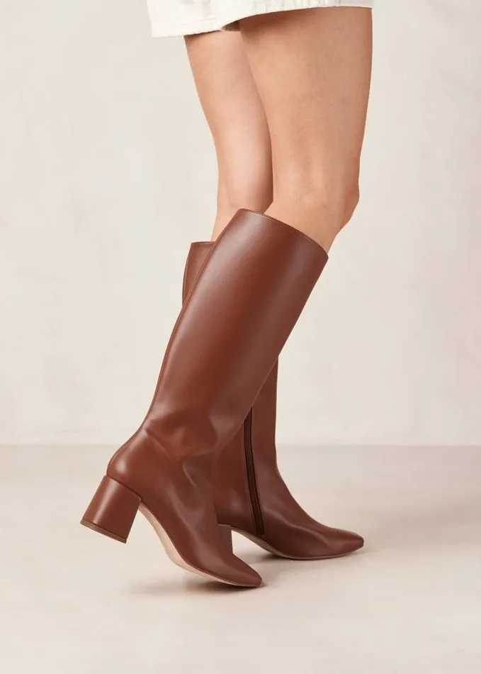 ALOHAS Boots Women Chalk 8211 Brown Vegan Leather Boots