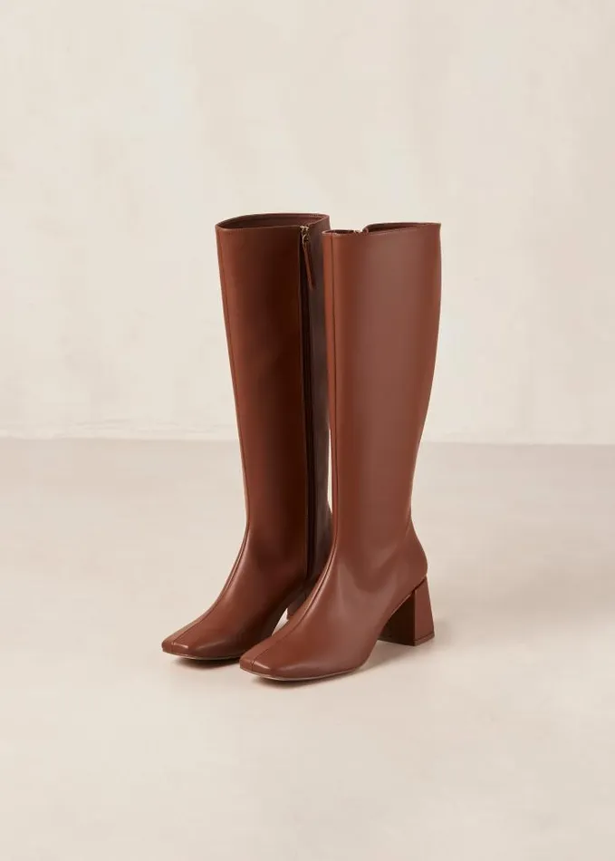 ALOHAS Boots Women Chalk 8211 Brown Vegan Leather Boots