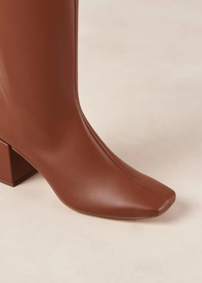 ALOHAS Boots Women Chalk 8211 Brown Vegan Leather Boots