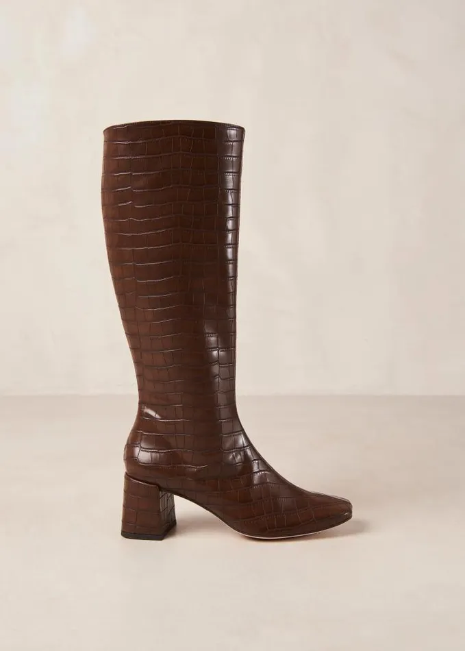 ALOHAS Boots Women Chalk Alli 8211 Brown Vegan Leather Boots