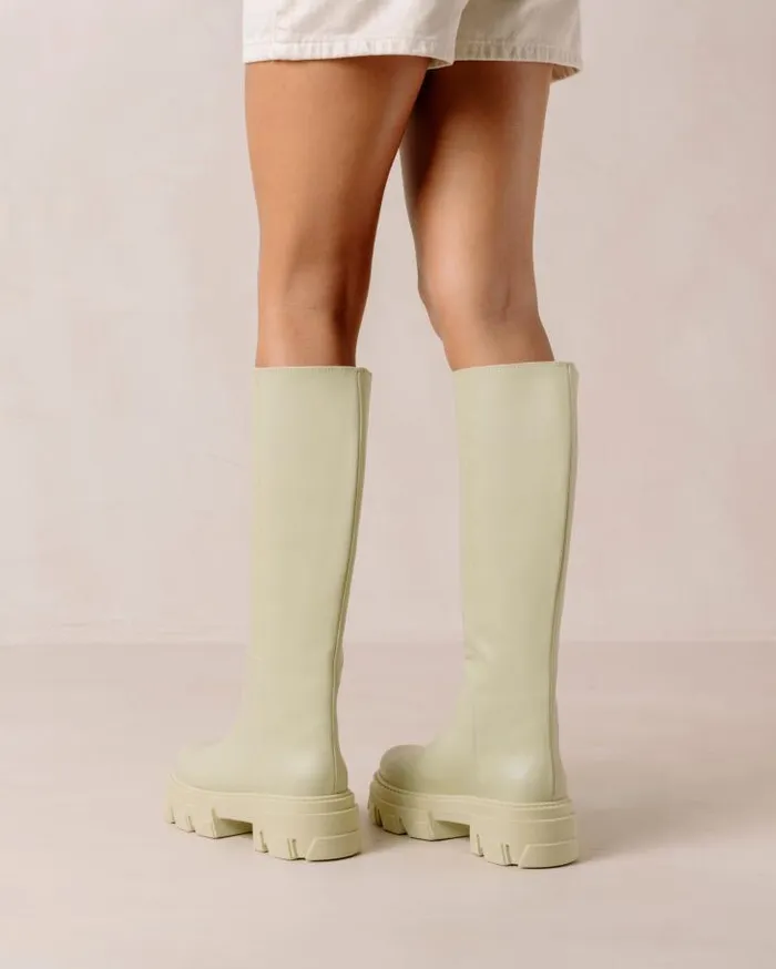ALOHAS Boots Women Katiuska 8211 Light Green Leather Boots