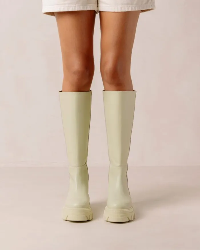 ALOHAS Boots Women Katiuska 8211 Light Green Leather Boots