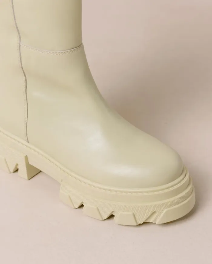 ALOHAS Boots Women Katiuska 8211 Light Green Leather Boots