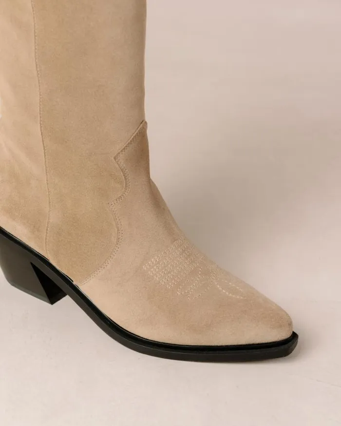ALOHAS Boots Women Mount 8211 Beige Suede Boots
