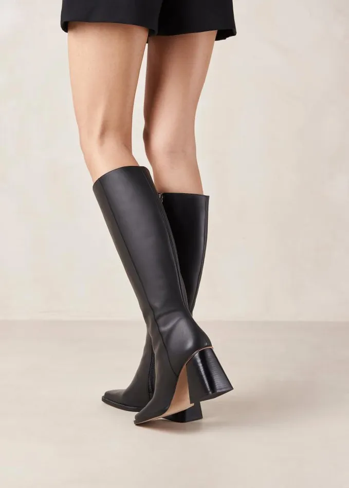 ALOHAS Boots Women North 8211 Black Leather Boots