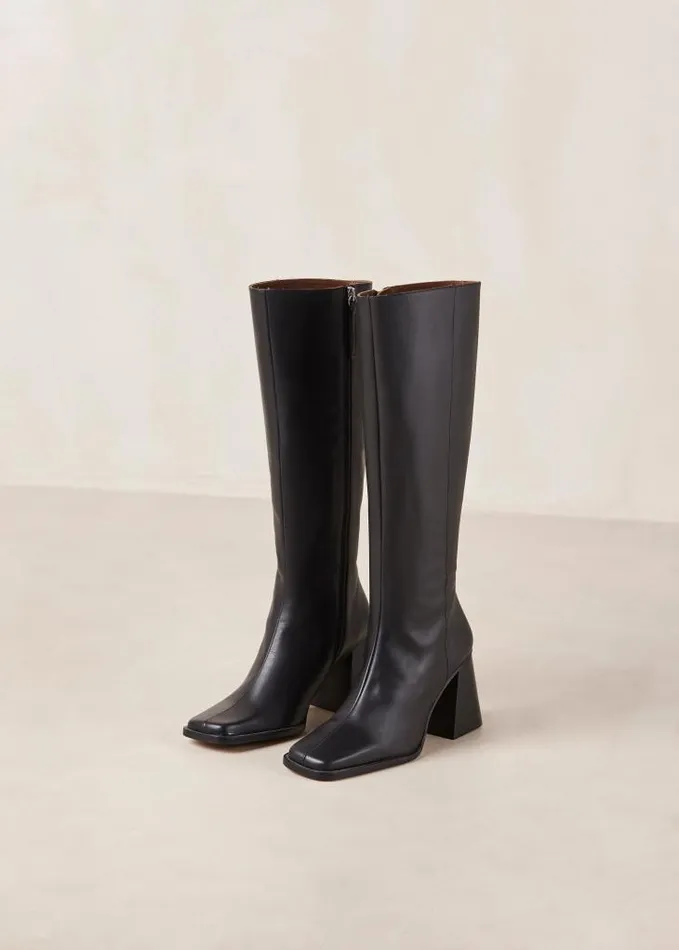 ALOHAS Boots Women North 8211 Black Leather Boots