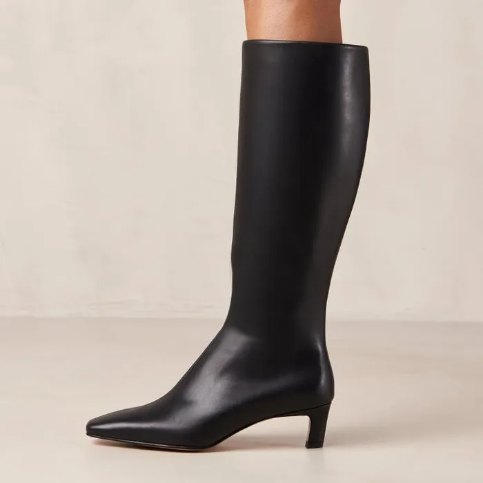 ALOHAS Boots Women Rory 8211 Black Leather KneeHigh Boots