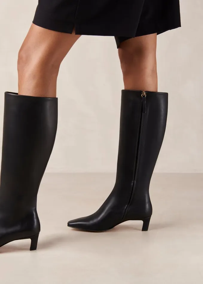 ALOHAS Boots Women Rory 8211 Black Leather KneeHigh Boots
