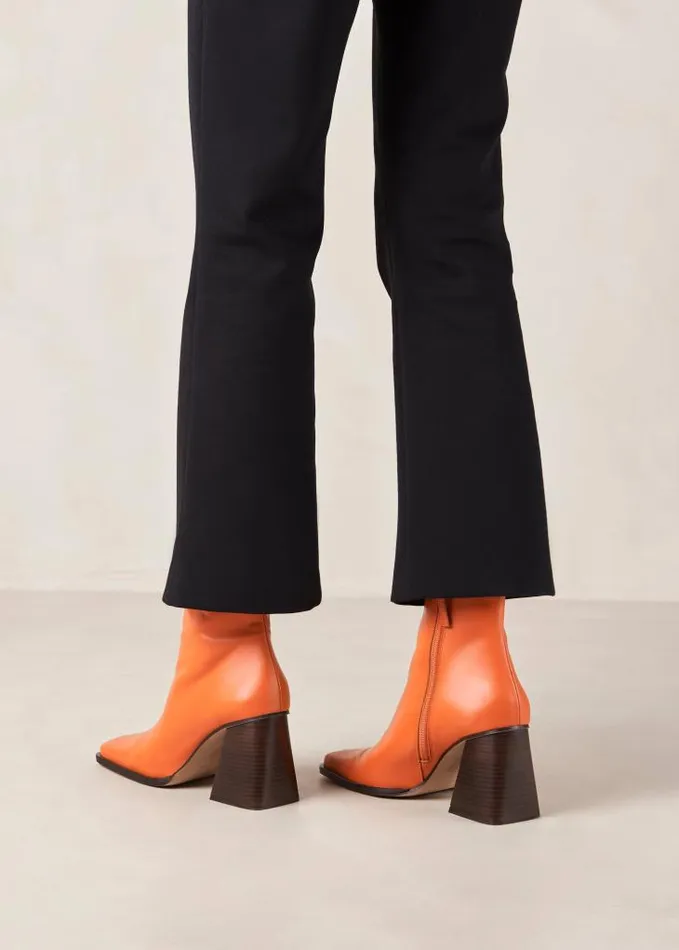 ALOHAS Boots Women South 8211 Bright Orange Leather Boots