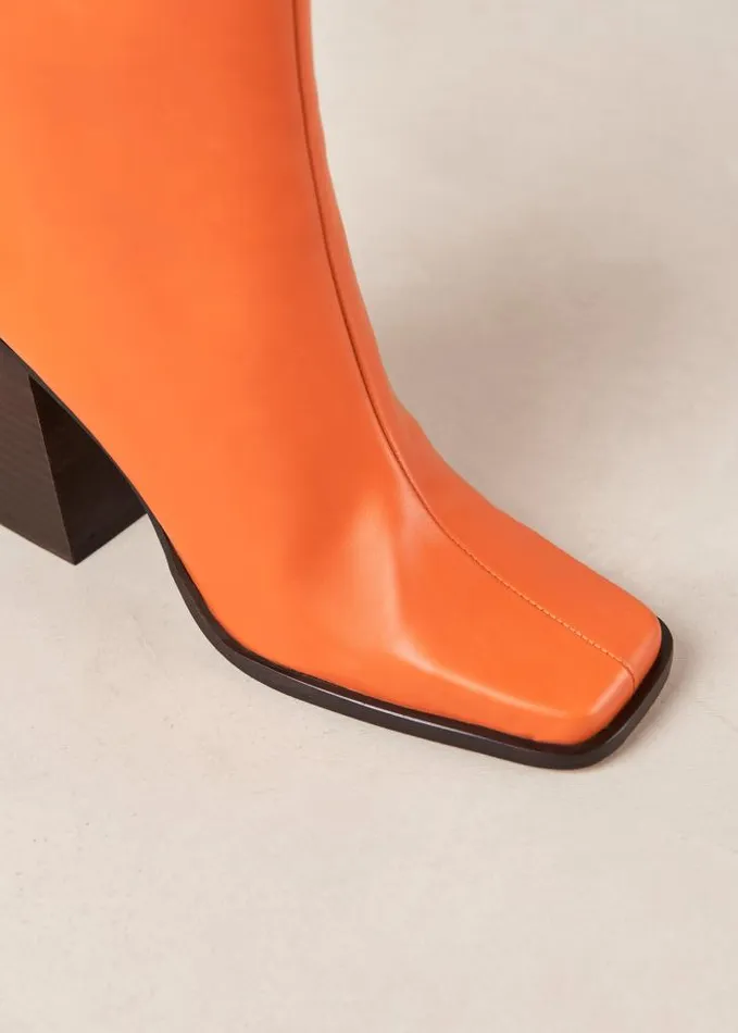 ALOHAS Boots Women South 8211 Bright Orange Leather Boots