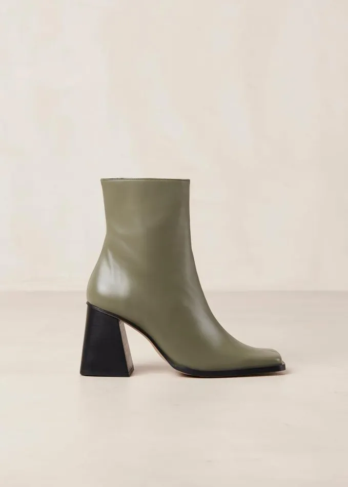 ALOHAS Boots Women South 8211 Green Leather Boots
