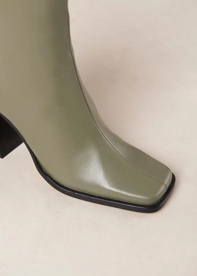 ALOHAS Boots Women South 8211 Green Leather Boots