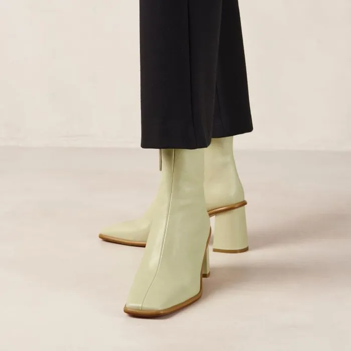 ALOHAS Boots Women West Cape 8211 Green Leather Boots