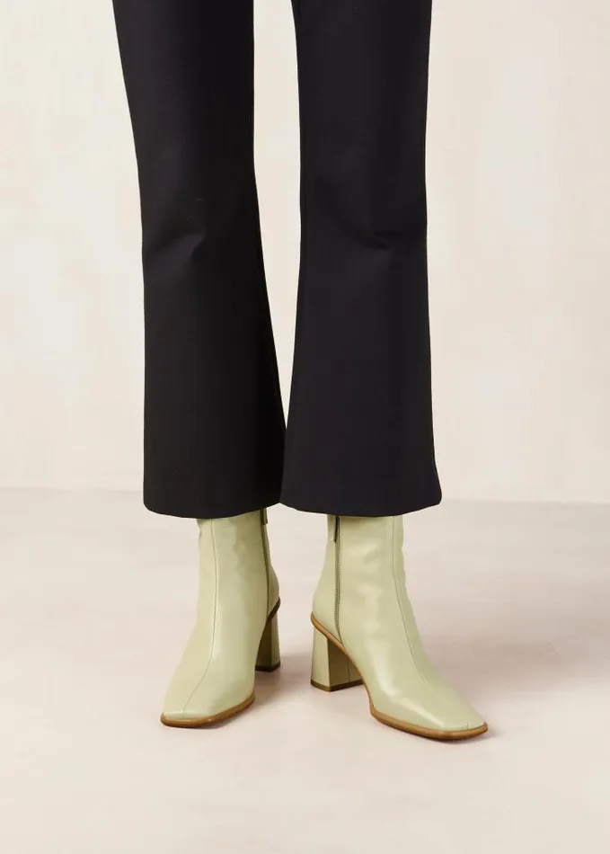 ALOHAS Boots Women West Cape 8211 Green Leather Boots