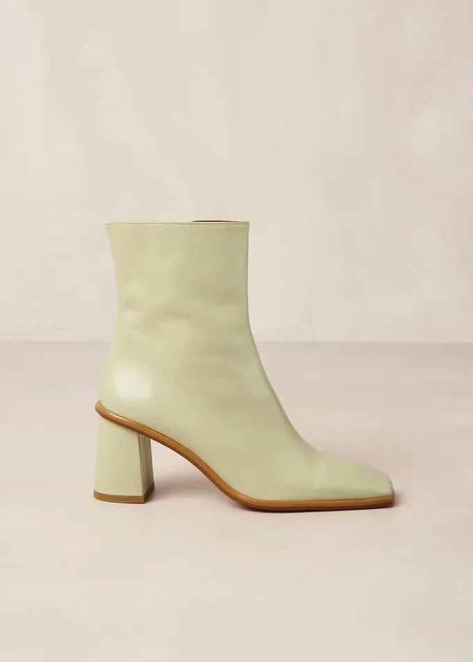 ALOHAS Boots Women West Cape 8211 Green Leather Boots