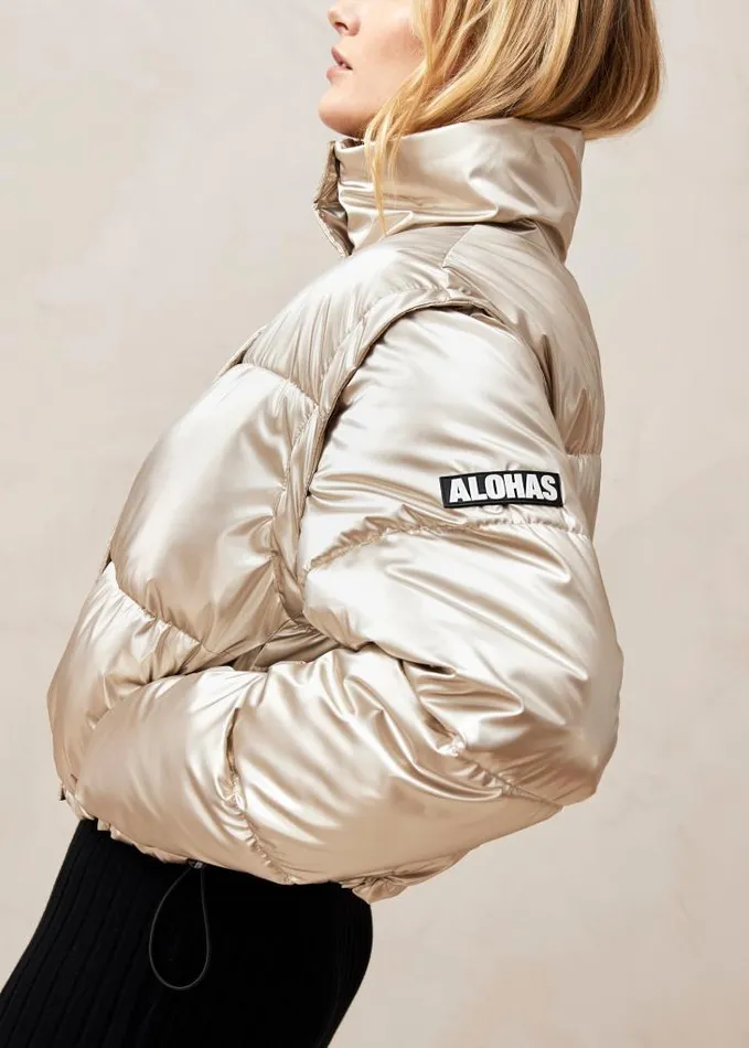 ALOHAS Coats Women Chicago 8211 Gold Padded Jacket