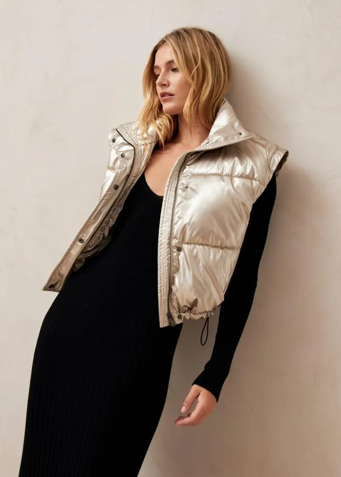 ALOHAS Coats Women Chicago 8211 Gold Padded Jacket