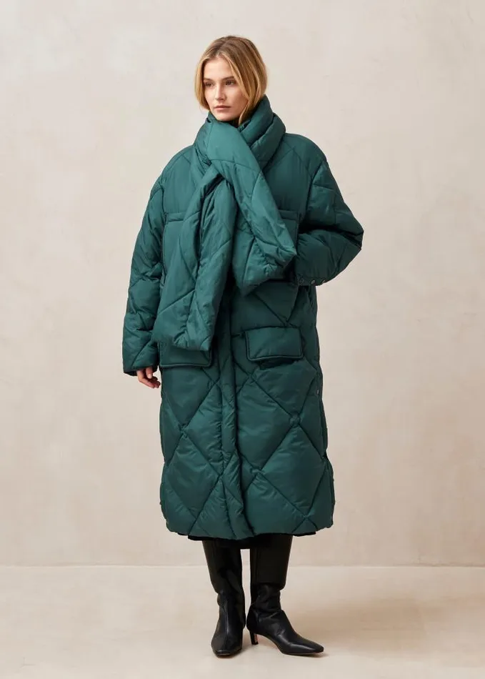 ALOHAS Coats Women Colorado 8211 Green Padded Coat