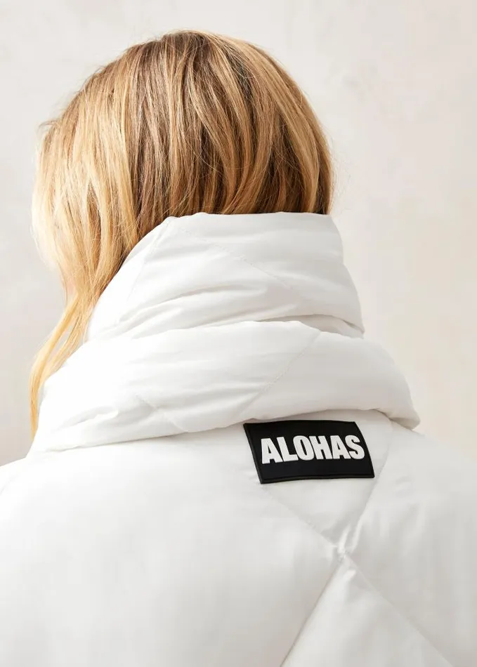 ALOHAS Coats Women Colorado 8211 White Padded Coat