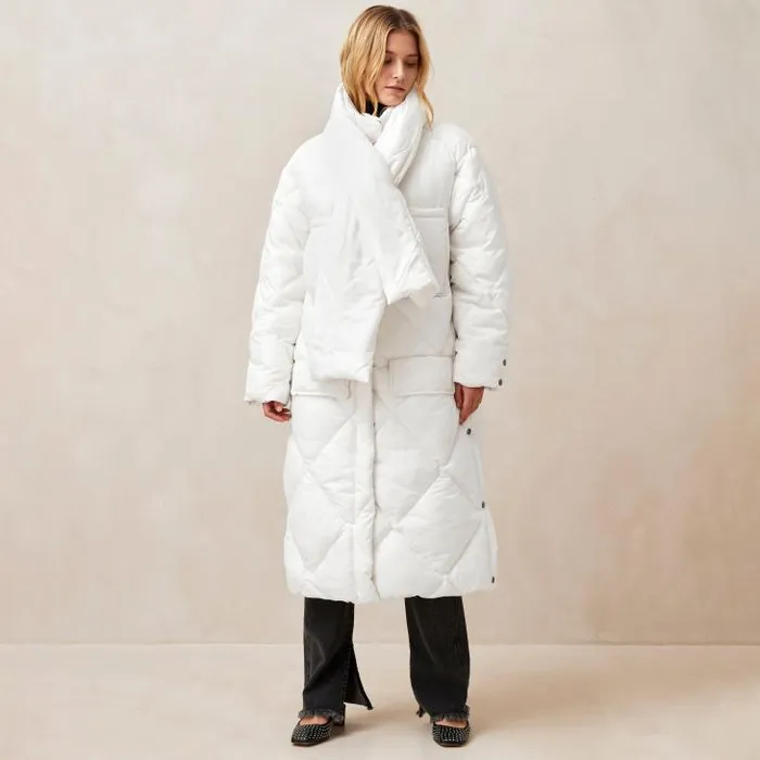 ALOHAS Coats Women Colorado 8211 White Padded Coat