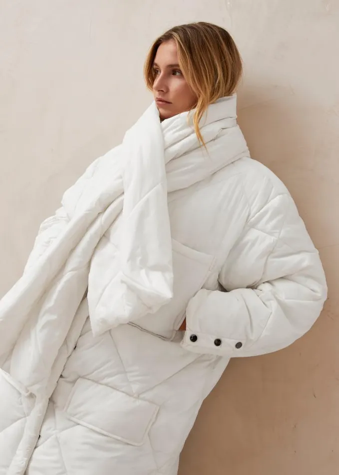 ALOHAS Coats Women Colorado 8211 White Padded Coat