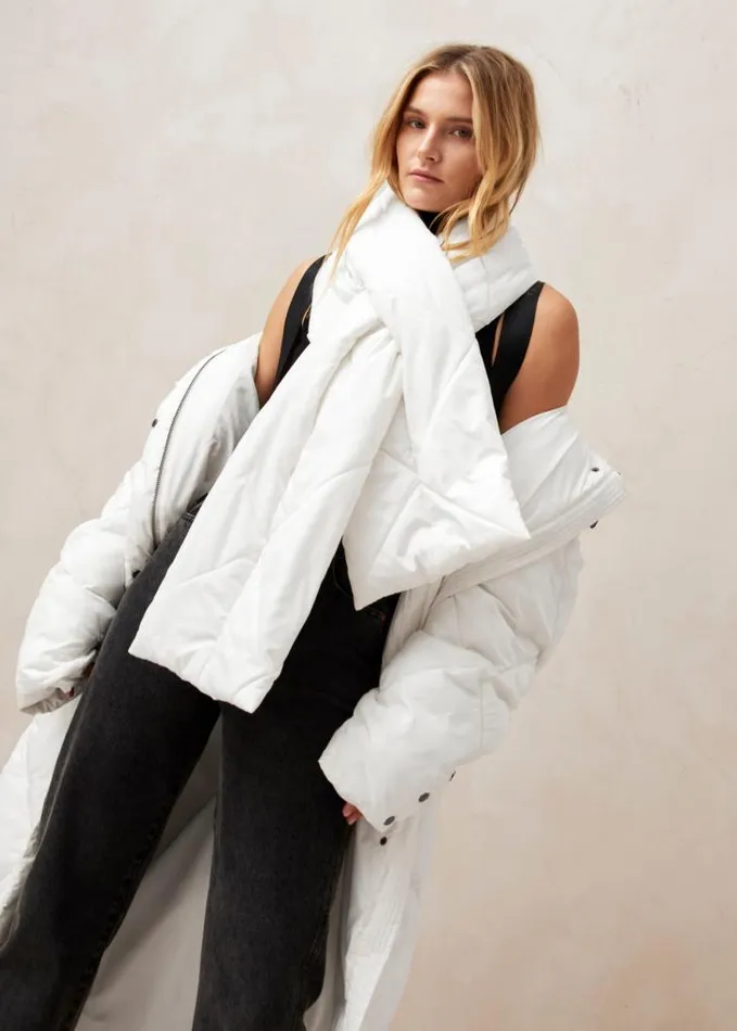 ALOHAS Coats Women Colorado 8211 White Padded Coat