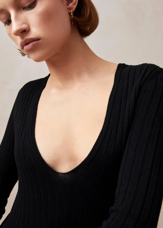 ALOHAS Dresses Women Alve 8211 Black Knit Maxi Dress
