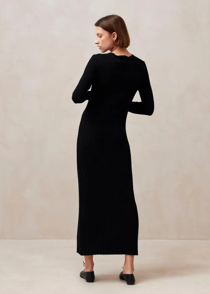 ALOHAS Dresses Women Alve 8211 Black Knit Maxi Dress
