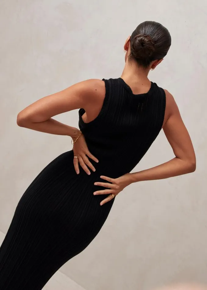 ALOHAS Dresses Women Breezy 8211 Black Knit Dress