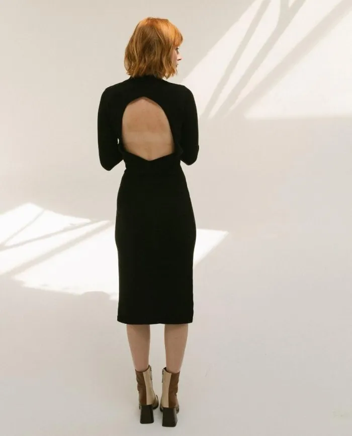 ALOHAS Dresses Women Conquest 8211 Black Knit Dress