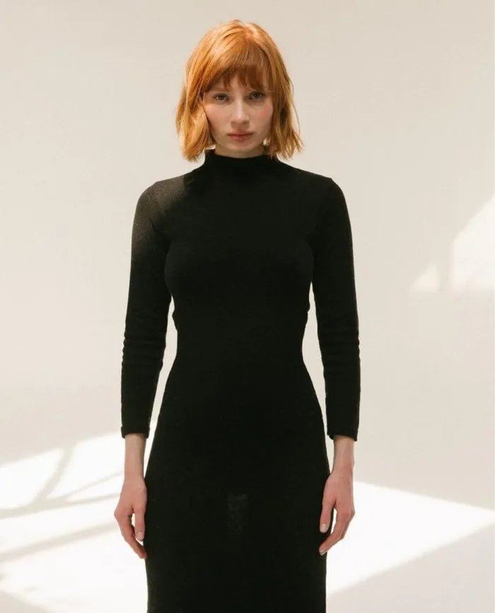 ALOHAS Dresses Women Conquest 8211 Black Knit Dress