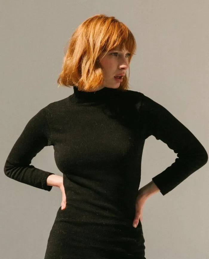 ALOHAS Dresses Women Conquest 8211 Black Knit Dress