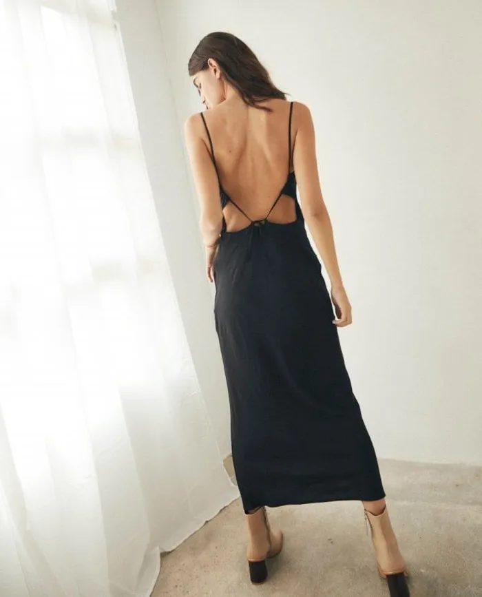 ALOHAS Dresses Women Cruising 8211 Black Cotton Dress ALOHAS Dresses Women Cruising 8211 Black Cotton Dress