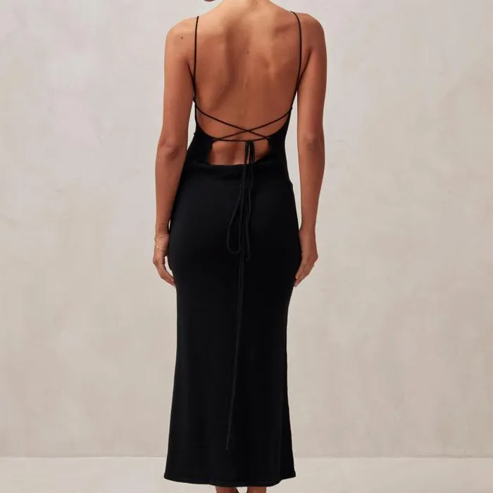 ALOHAS Dresses Women Delicate 8211 Black Knit Dress