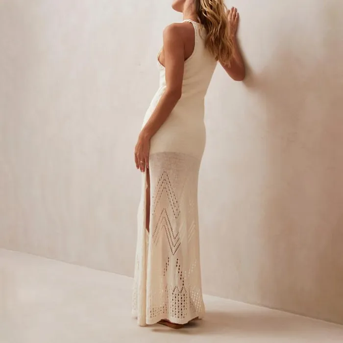 ALOHAS Dresses Women Sorrento 8211 White Knit Dress